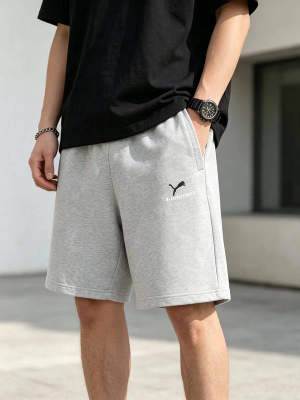 Balenciaga/Puma Essentials Logo Shorts- Gray Heather