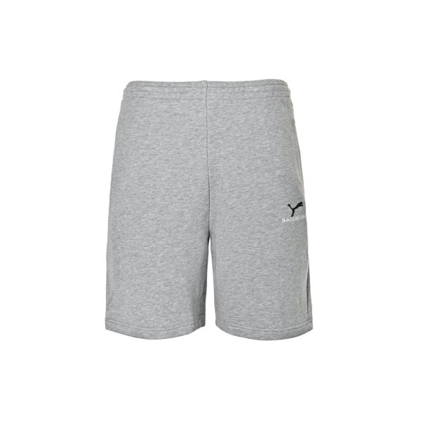 Balenciaga/Puma Essentials Logo Shorts- Gray Heather