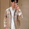 Burberry Gradient Check Newport Hooded Jacket- Sand beige
