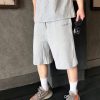 Burberry Logo Cotton Shorts- Grey (1) Burberry Logo Cotton Shorts- Grey