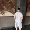 Burberry Logo Cotton Shorts- Grey (5) Burberry Logo Cotton Shorts- Grey