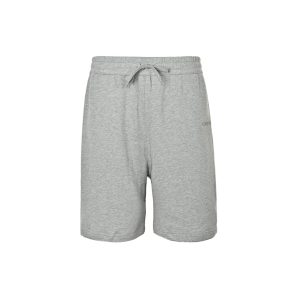 Burberry Logo Cotton Shorts- Grey (9) Burberry Logo Cotton Shorts- Grey