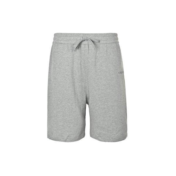 Burberry Logo Cotton Shorts- Grey (9) Burberry Logo Cotton Shorts- Grey