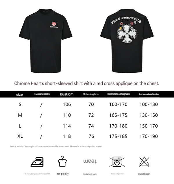 Chrome Hearts Multi Color Cross Cemetery T-shirt- White (1) Chrome Hearts Multi Color Cross Cemetery T-shirt- Black