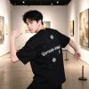 Chrome Hearts Scroll Logo Cross Patch T-Shirt- Black (1) Chrome Hearts Scroll Logo Cross Patch T-Shirt- Black