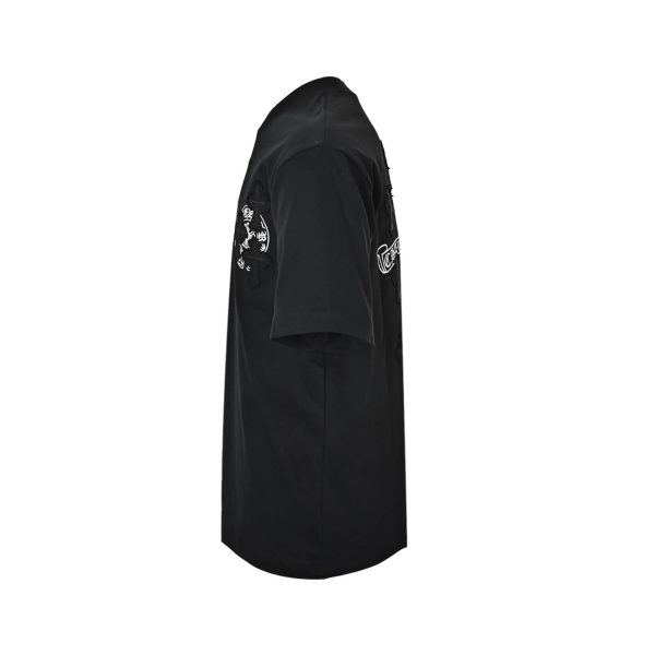 Chrome Hearts Scroll Logo Cross Patch T-Shirt- Black (8) Chrome Hearts Scroll Logo Cross Patch T-Shirt- Black
