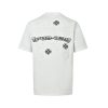 Chrome Hearts Scroll Logo Cross Patch T-Shirt- White (5) Chrome Hearts Scroll Logo Cross Patch T-Shirt- White