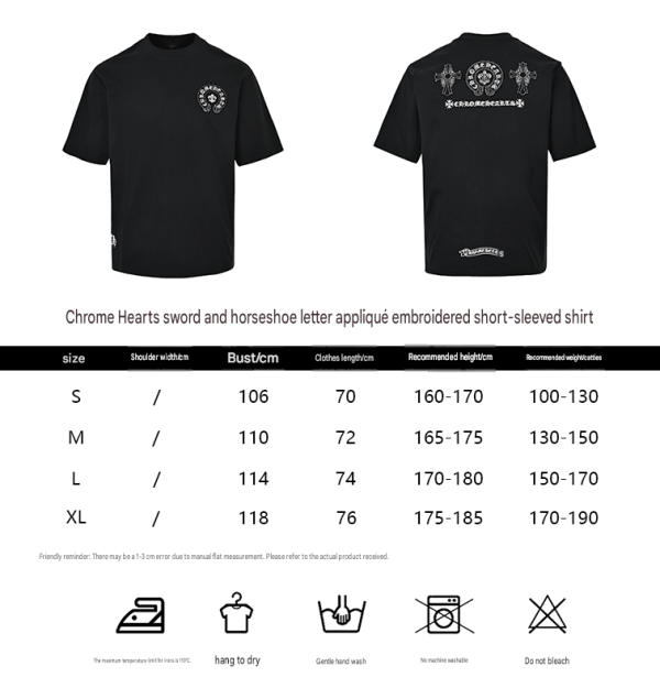 Chrome Hearts Triple Cross Logo Tee- White