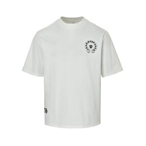 Chrome Hearts Triple Cross Logo Tee- White