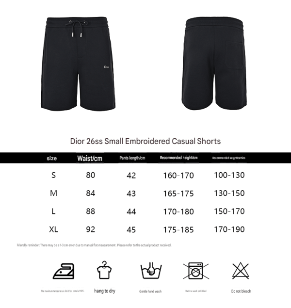 Dior Jogger Shorts- Charcoal Grey (1) Dior Jogger Shorts- Black