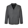 Louis Vuitton Chain Wool Tailored Jacket- Dark Gray