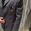 Louis Vuitton Chain Wool Tailored Jacket- Dark Gray