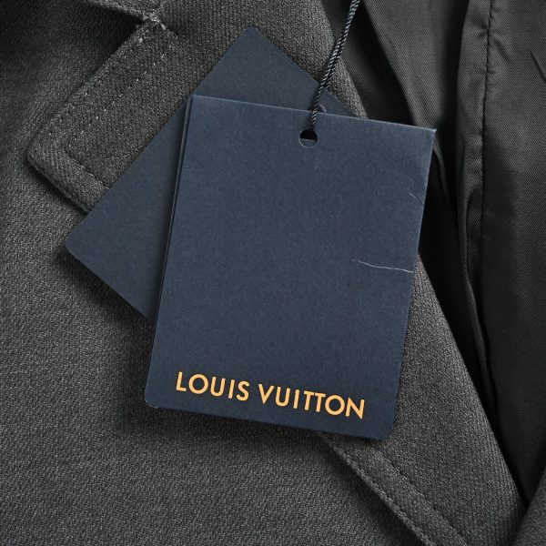 Louis Vuitton Chain Wool Tailored Jacket- Dark Gray
