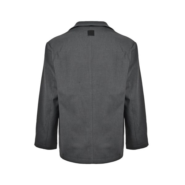 Louis Vuitton Chain Wool Tailored Jacket- Dark Gray