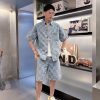Louis Vuitton Damier 3D Light Denim Short-Sleeved Shirt- Indigo (2) Louis Vuitton Damier 3D Light Denim Short-Sleeved Shirt- Indigo