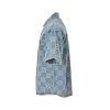 Louis Vuitton Damier 3D Light Denim Short-Sleeved Shirt- Indigo (8) Louis Vuitton Damier 3D Light Denim Short-Sleeved Shirt- Indigo