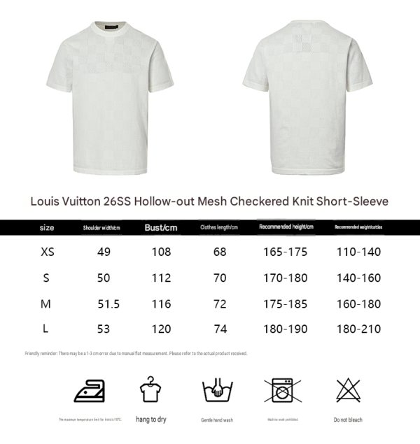 Louis Vuitton Damier patterned T-shirt- Cream