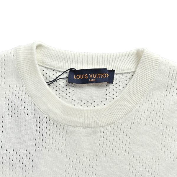Louis Vuitton Damier patterned T-shirt- Cream