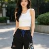 Louis Vuitton Embroidered Jersey Shorts- Black