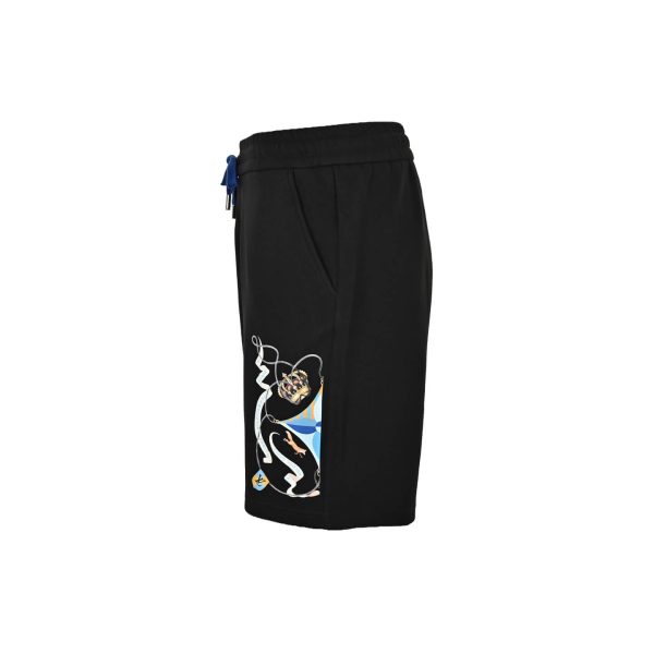 Louis Vuitton Embroidered Jersey Shorts- Black