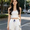 Louis Vuitton Embroidered Jersey Shorts- White.