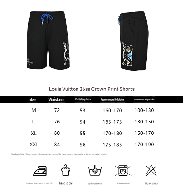 Louis Vuitton Embroidered Jersey Shorts- White.
