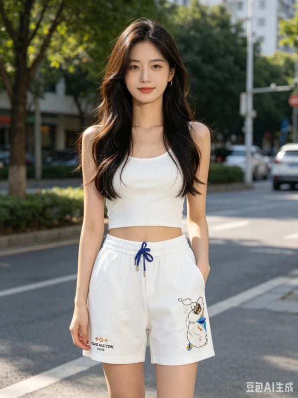Louis Vuitton Embroidered Jersey Shorts- White.