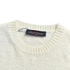 Louis Vuitton Embroidered Monogram Knit Top-  Milk White