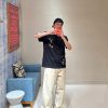 Louis Vuitton Embroidered Signature T-Shirt- Black