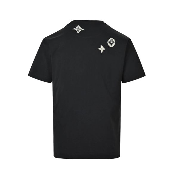 Louis Vuitton Embroidered Signature T-Shirt- Black