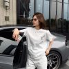 Louis Vuitton Embroidered Signature T-Shirt- Milky White