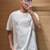 Louis Vuitton Embroidered Signature T-Shirt- Milky White