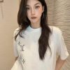 Louis Vuitton Embroidered Signature T-Shirt- Milky White