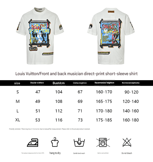 Louis Vuitton Jazz Flyers Short-Sleeved T-Shirt- White