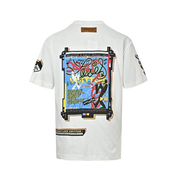 Louis Vuitton Jazz Flyers Short-Sleeved T-Shirt- White