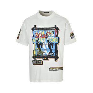 Louis Vuitton Jazz Flyers Short-Sleeved T-Shirt- White