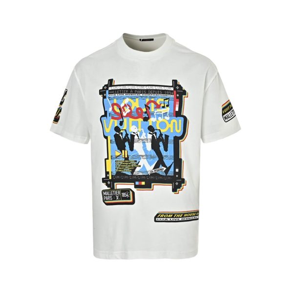 Louis Vuitton Jazz Flyers Short-Sleeved T-Shirt- White