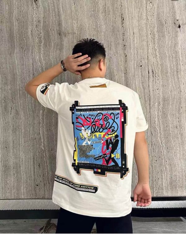 Louis Vuitton Jazz Flyers Short-Sleeved T-Shirt- White