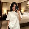 Louis Vuitton Men's White Embossed Back T-Shirt-  White.