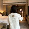 Louis Vuitton Men's White Embossed Back T-Shirt-  White.