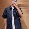 Louis Vuitton Monogram Denim Short-Sleeved Shirt- Indigo.