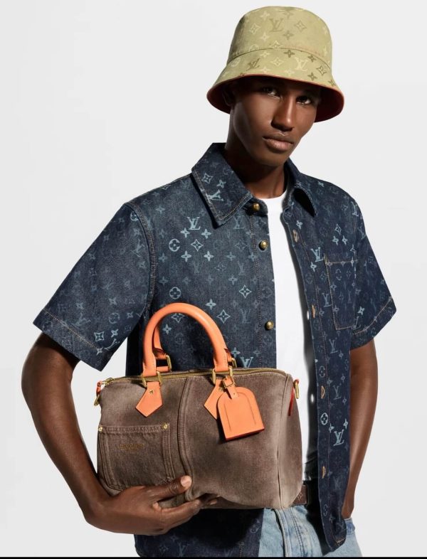 Louis Vuitton Monogram Denim Short-Sleeved Shirt- Indigo.