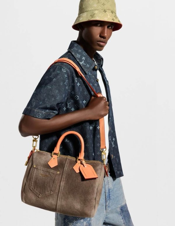 Louis Vuitton Monogram Denim Short-Sleeved Shirt- Indigo.
