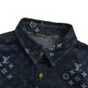 Louis Vuitton Monogram Denim Short-Sleeved Shirt- Indigo.