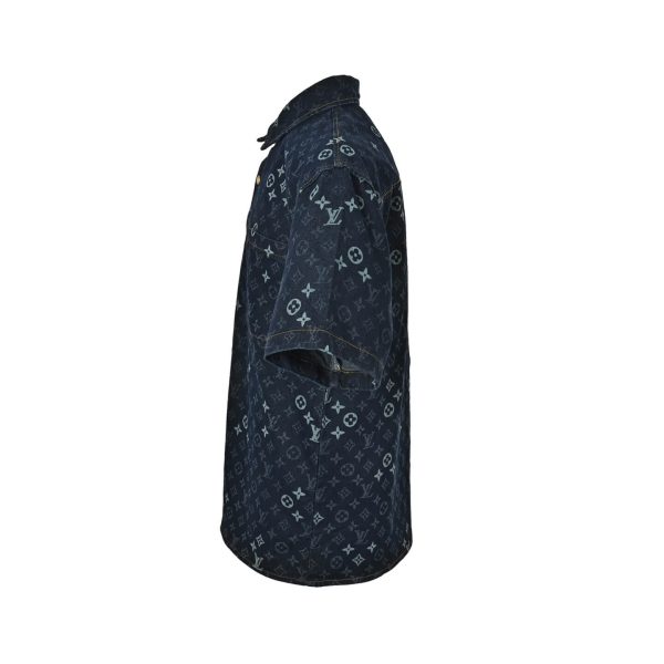 Louis Vuitton Monogram Denim Short-Sleeved Shirt- Indigo.