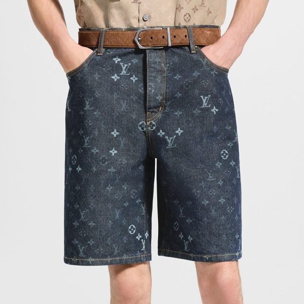 Louis Vuitton Monogram Denim Shorts- Indigo Blue