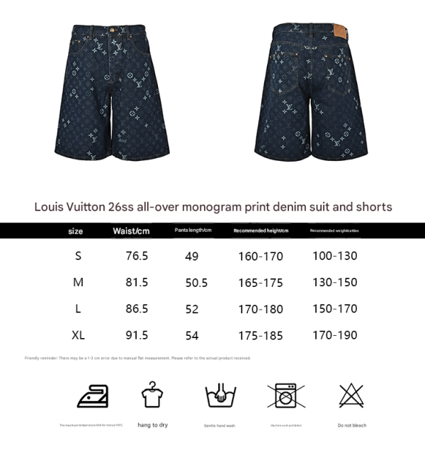 Louis Vuitton Monogram Denim Shorts- Indigo Blue