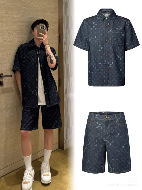 Louis Vuitton Monogram Denim Shorts- Indigo Blue
