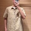 Louis Vuitton Monogram Short-Sleeved Shirt-  Beige