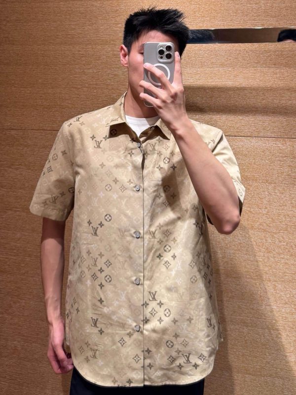 Louis Vuitton Monogram Short-Sleeved Shirt-  Beige
